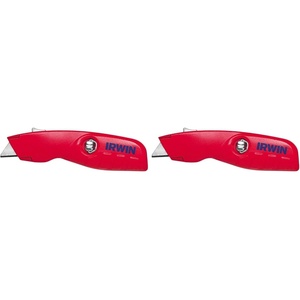 image:imageIRWIN Utility Knife SelfRetracting for Safety 2088600 Red1 Count Pack of 2