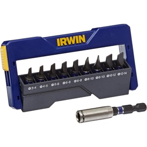 image:imageIRWIN Tools 1899929 Impact Performance Series Insert Bit Set Assorted Slotted 1Inch Length 10Piece