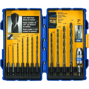 image:imageIRWIN Tools Black Oxide Metal Index Drill Bit Set with Case 29Piece 301800412pc Set