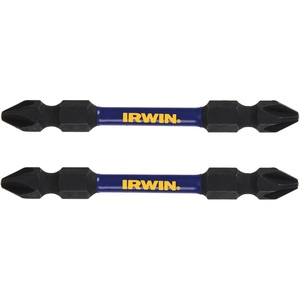 image:imageIRWIN Tools IMPACT Performance Series DoubleEnded Screwdriver Power Bit Assorted 2 38inch length 5Piece Set with Magnetic Screw Hold Attachment 19035252  Phillips  2 12 Inch