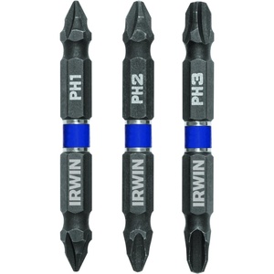 image:imageIRWIN Tools IMPACT Performance Series DoubleEnded Screwdriver Power Bit Assorted 2 38inch length 5Piece Set with Magnetic Screw Hold Attachment 19035253 Piece Mixed Phillips Set