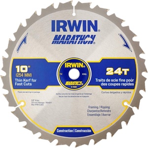 image:imageIRWIN Tools MARATHON Carbide TableMiter Circular Blade 10Inch 40T 1407010 24T