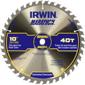 image:imageIRWIN Tools MARATHON Carbide TableMiter Circular Blade 10Inch 40T 1407010 40T
