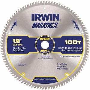 image:imageIRWIN Tools MARATHON Carbide TableMiter Circular Blade 12Inch 100T 14084