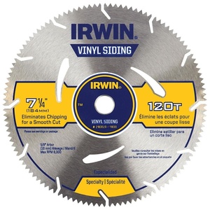 image:imageIRWIN Tools MARATHON Vinyl Siding Corded Circular Saw Blade 7 14inch 120T 118301 Count Pack of 1
