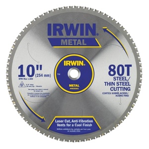 image:imageIRWIN Tools MetalCutting Circular Saw Blade 10inch 80T 493556110 80T