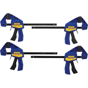 image:imageIRWIN QUICKGRIP Bar Clamp OneHanded Mini 12Inch 1964744 Blue4 Count Pack of 1