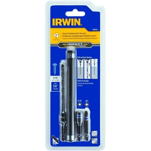 image:imageIRWIN Tools 1888628 Impact Performance Series Concrete Screw DrillDrive Installation Set for 14Inch Screws 4Piece14Inch  4Piece