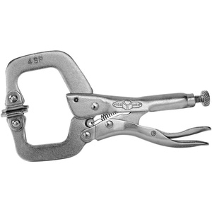 image:imageIRWIN Tools VISEGRIP Locking CClamp Original Swivel Pad Tip 4inch 100mm 165 158 41mm Jaw Capacity1 Count Pack of 1