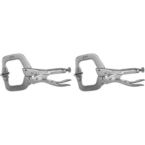 image:imageIRWIN Tools VISEGRIP Locking CClamp Original Swivel Pad Tip 4inch 100mm 165 158 41mm Jaw Capacity1 Count Pack of 2