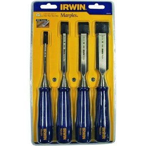 image:imageIrwin Marples M444S4 4Piece Blue Chip Bevel Edge Woodworking Chisel Set
