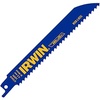 image:imageIRWIN Tools Reciprocating Saw Blade Wood and NailEmbedded WoodCutting 6Inch 6 TPI 5 Pack 372606P5