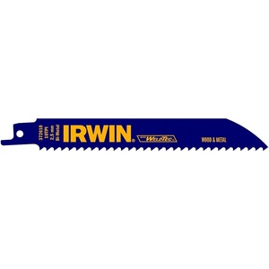 image:imageIRWIN Tools Reciprocating Saw Blade Wood and MetalCutting 6inch 10 TPI 372610P5